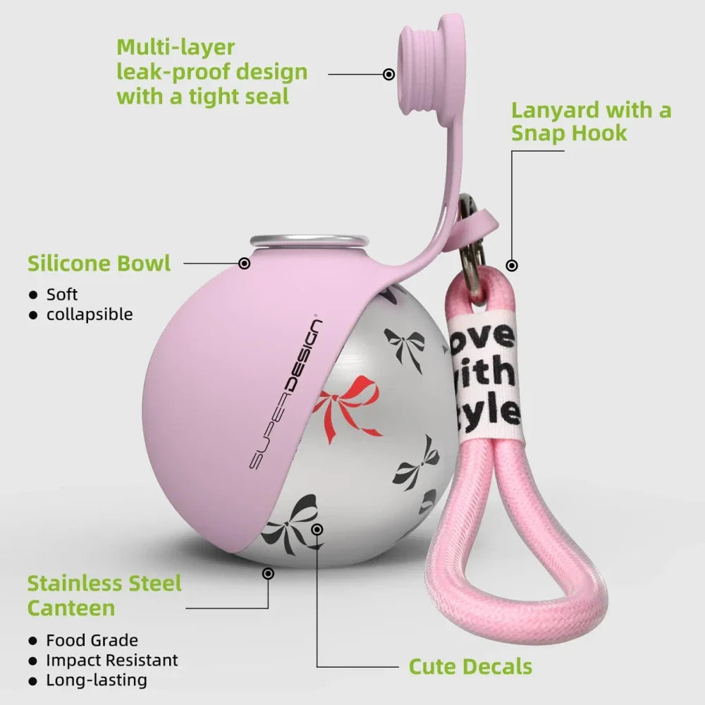 Portable Stainless Steel Dog Water Bottle