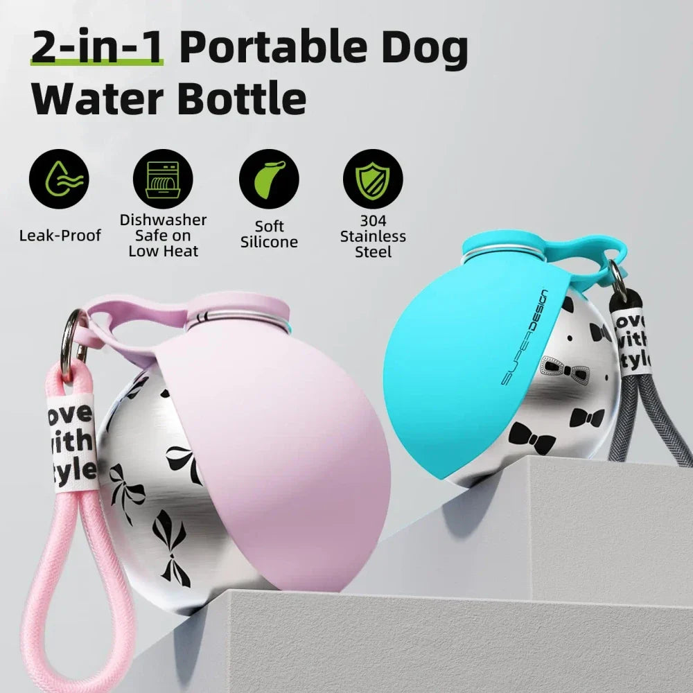 Portable Stainless Steel Dog Water Bottle