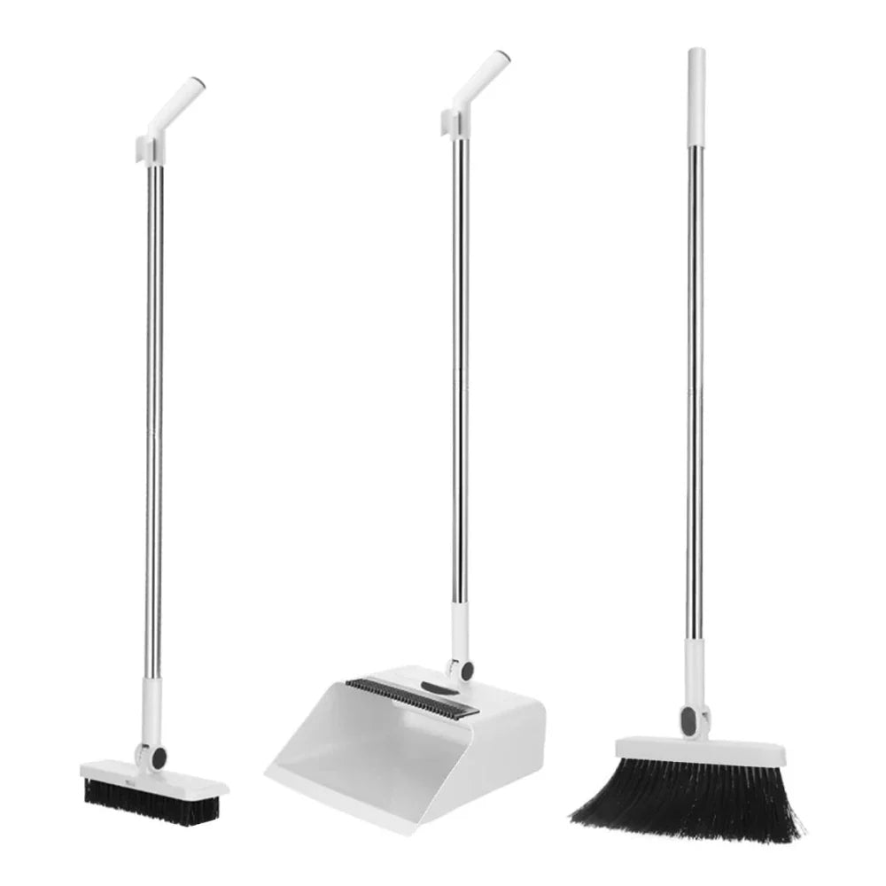 Long-Handled Broom and Dustpan Set