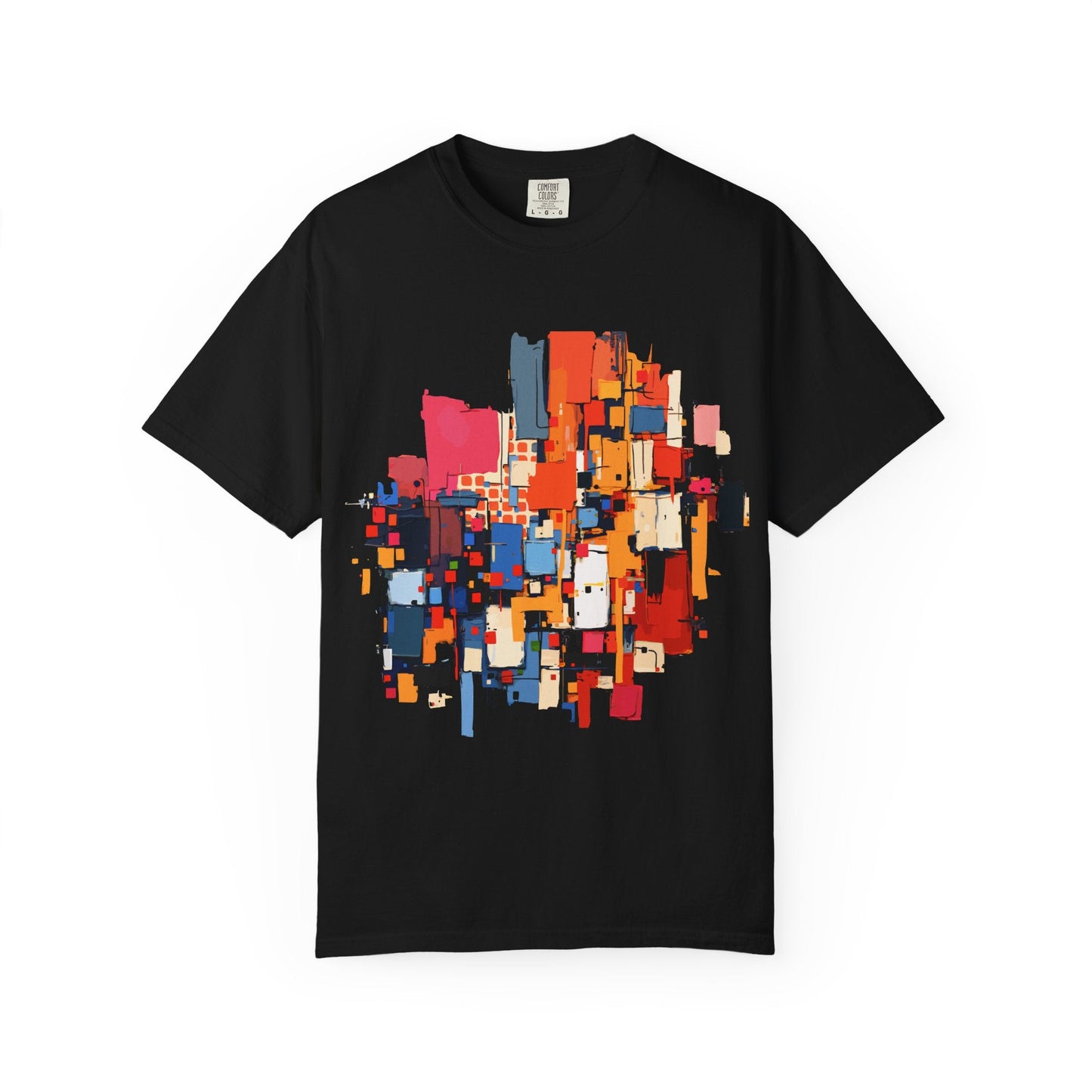 Garment-Dyed Art Tee for the Chronically Self-Expressive — Abstract Geometric AOP T-Shirt, Ring-Spun Cotton Statement, Wearable Art Streetwear