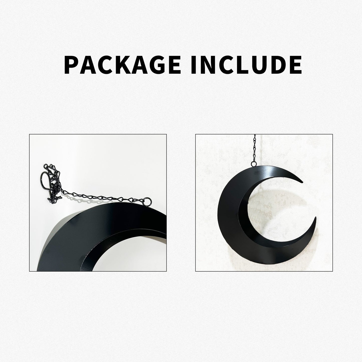 Gothic Rose & Moon Wrought Iron Door Hanging Garland TJR9P2M