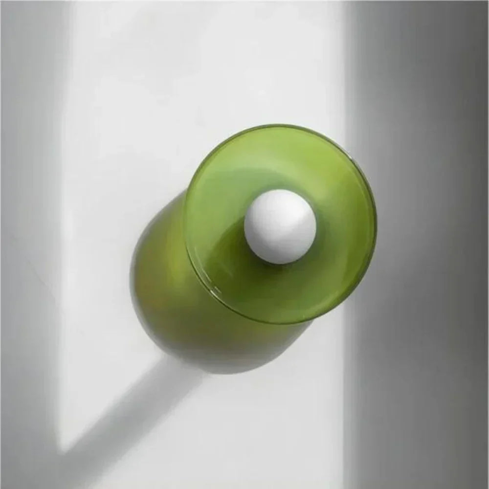 Scandinavian Glass Disc Ceiling Light With Flush Mount Design