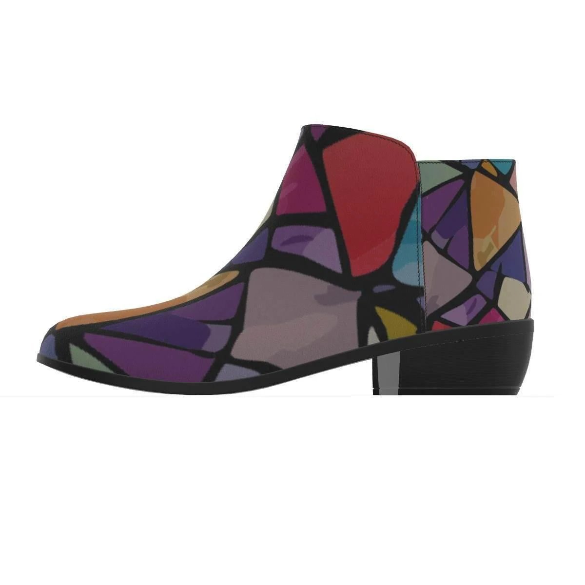 Vandals Velvet Patchwork Ankle Boots | Micro-Suede Maximalist Fashion Footwear for Bold Expression