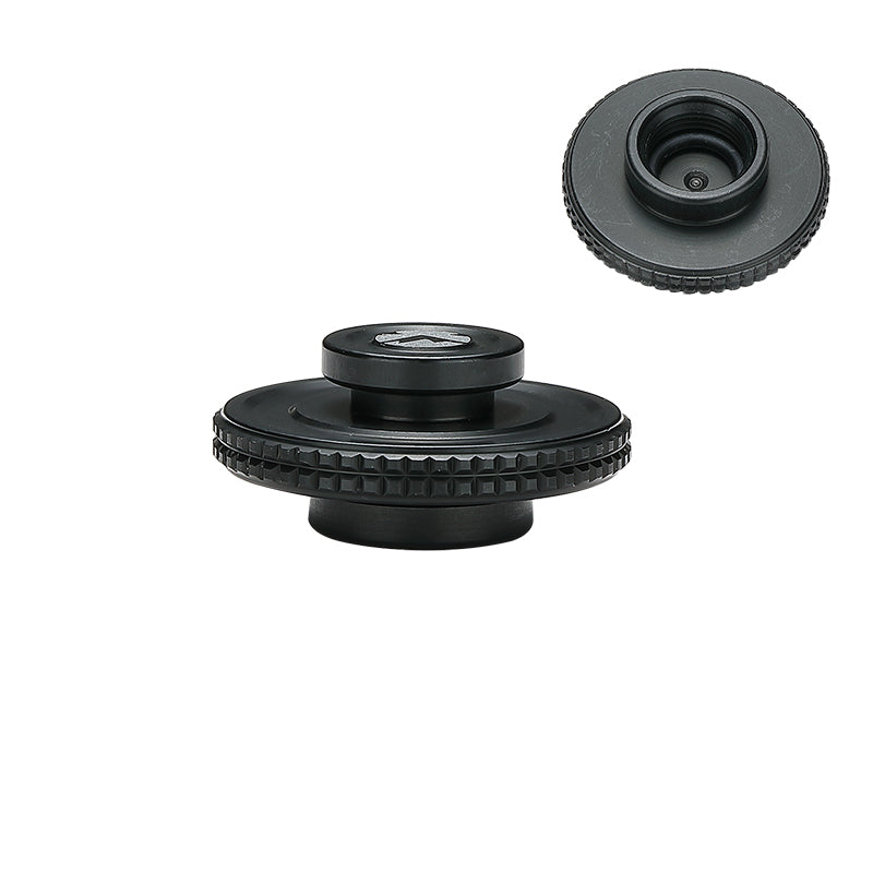 Campingmoon BKM-108 Black Raised Cover Nut Portable Lightweight Protection Valve Safety Cover For Screw Threaded Camping Butane Canister Aluminum