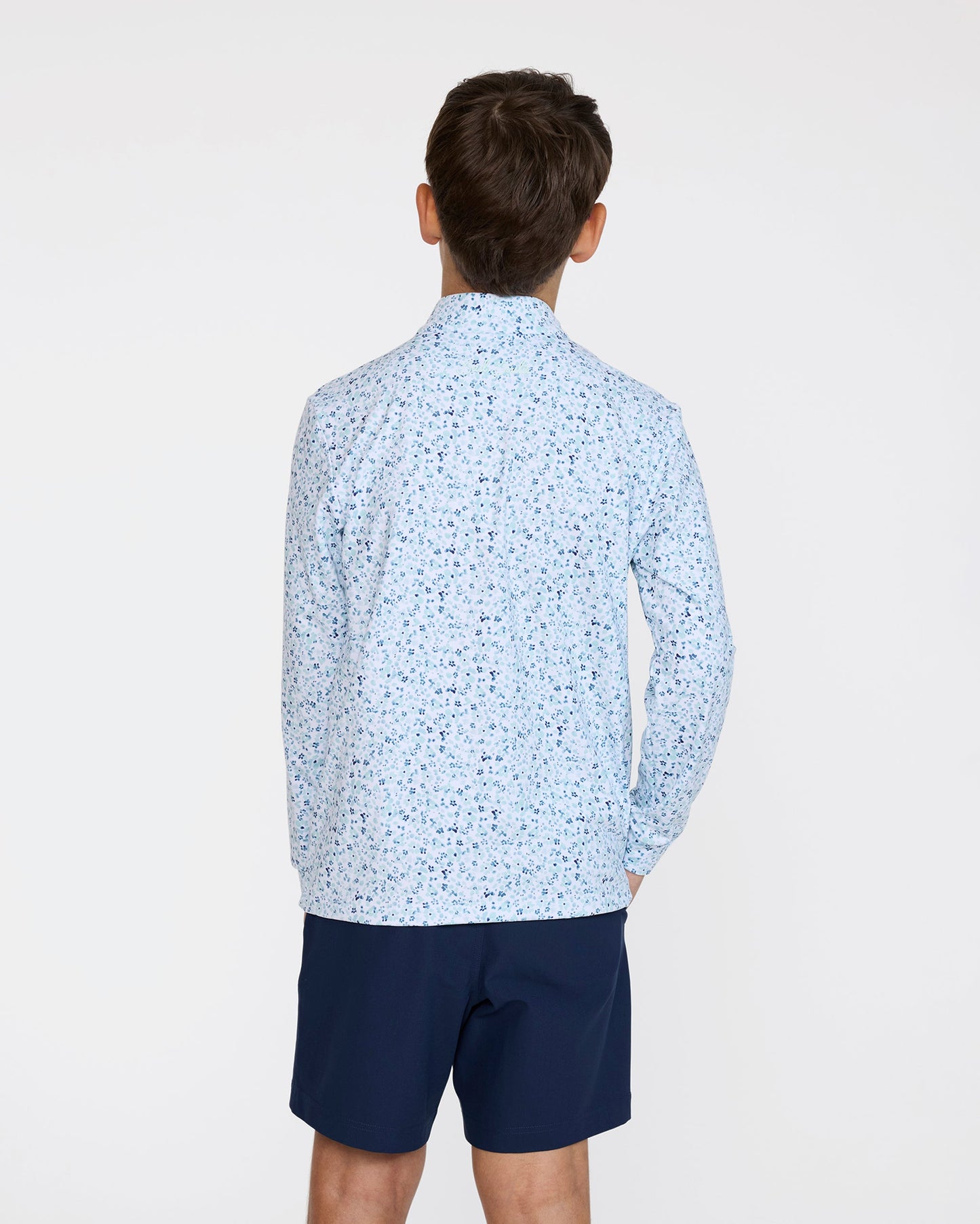 Youth Velocity Quarterzip - Mini Mood - Pale Blue