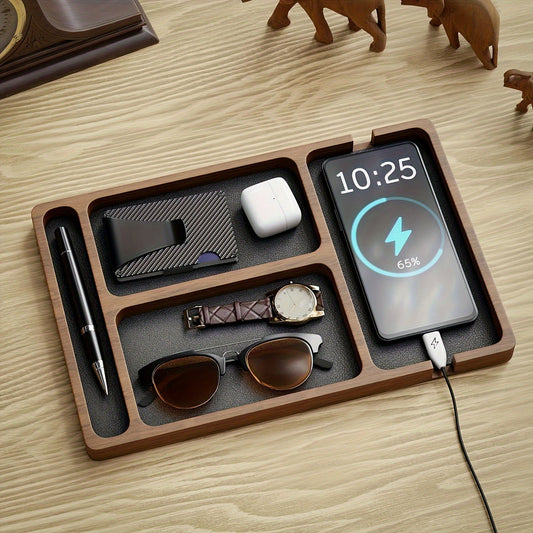 Wooden Valet Tray Organizer- HMT24WO