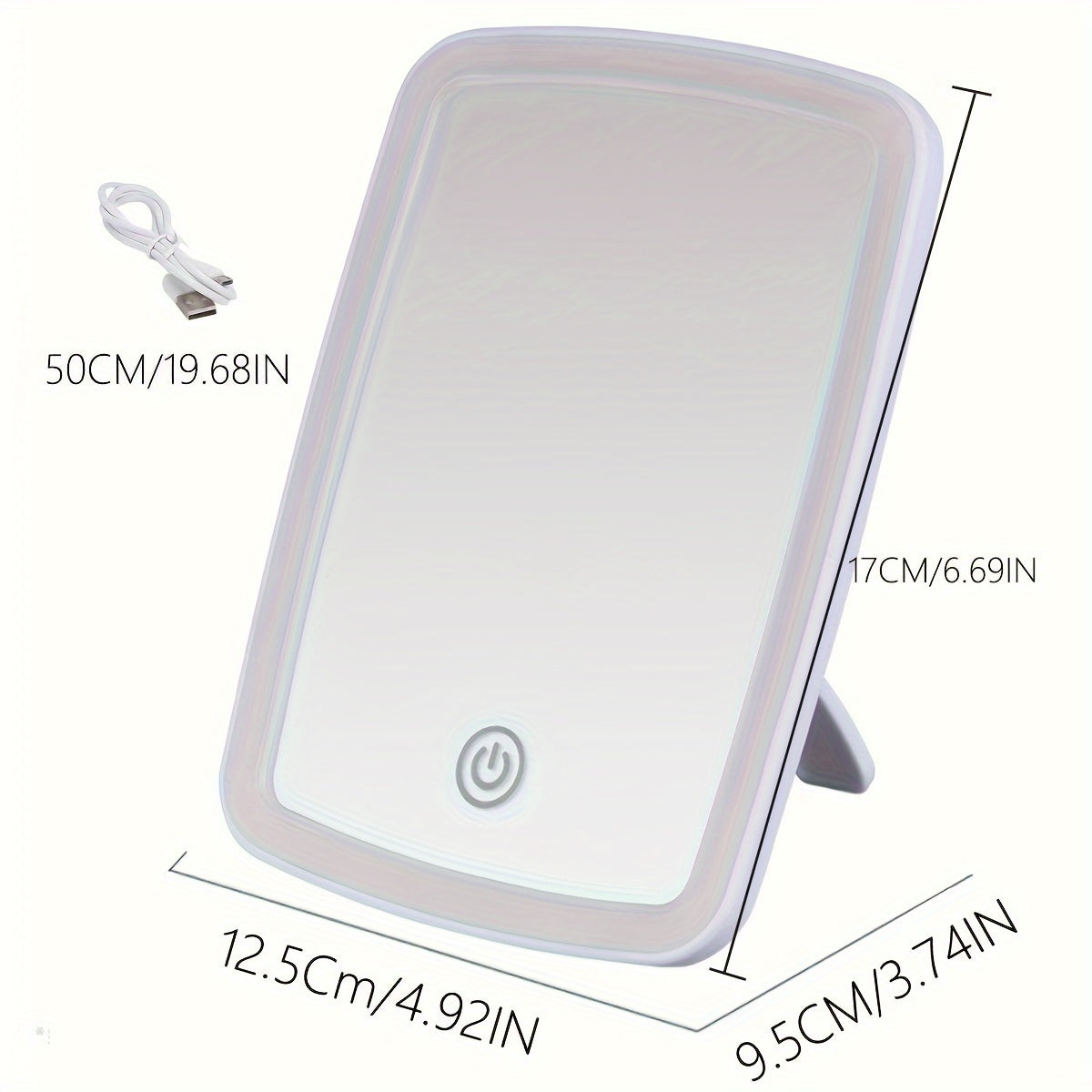 USB Charging White LED Makeup Mirror - QN2K