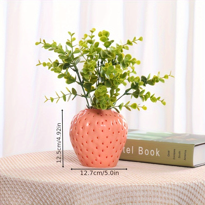 Handmade Nordic Style Elegant Raspberry Resin Vase - SIC9