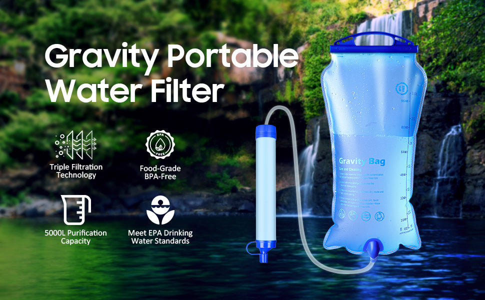 Gravity Water Filter System 3.0L