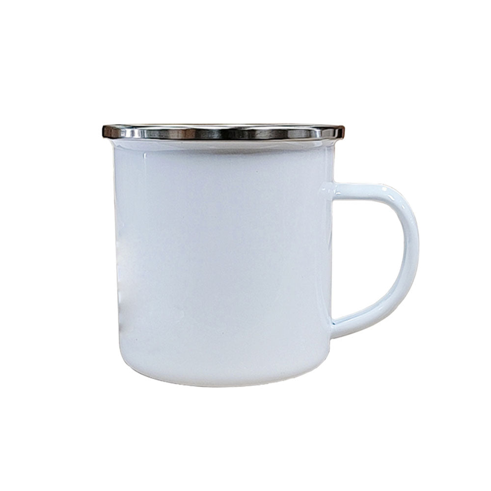 12 oz. Fine Enamel Cup w/Silver Lip 1 Pc