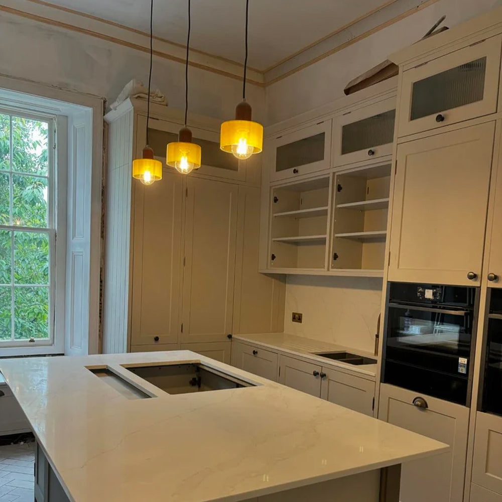Bauhaus Glass E27 Pendant Light for Kitchen