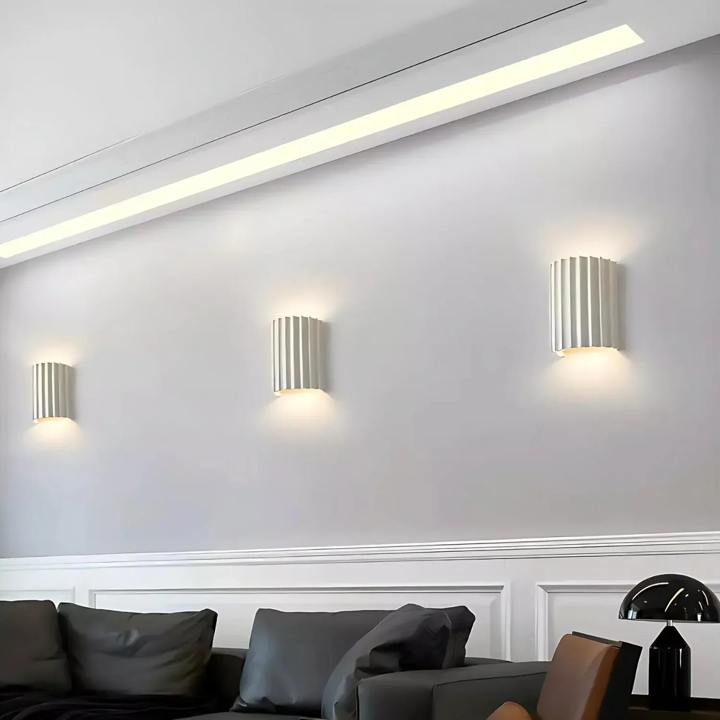 Nordic Resin Plaster Shade Wall Light With Up And Down Glow