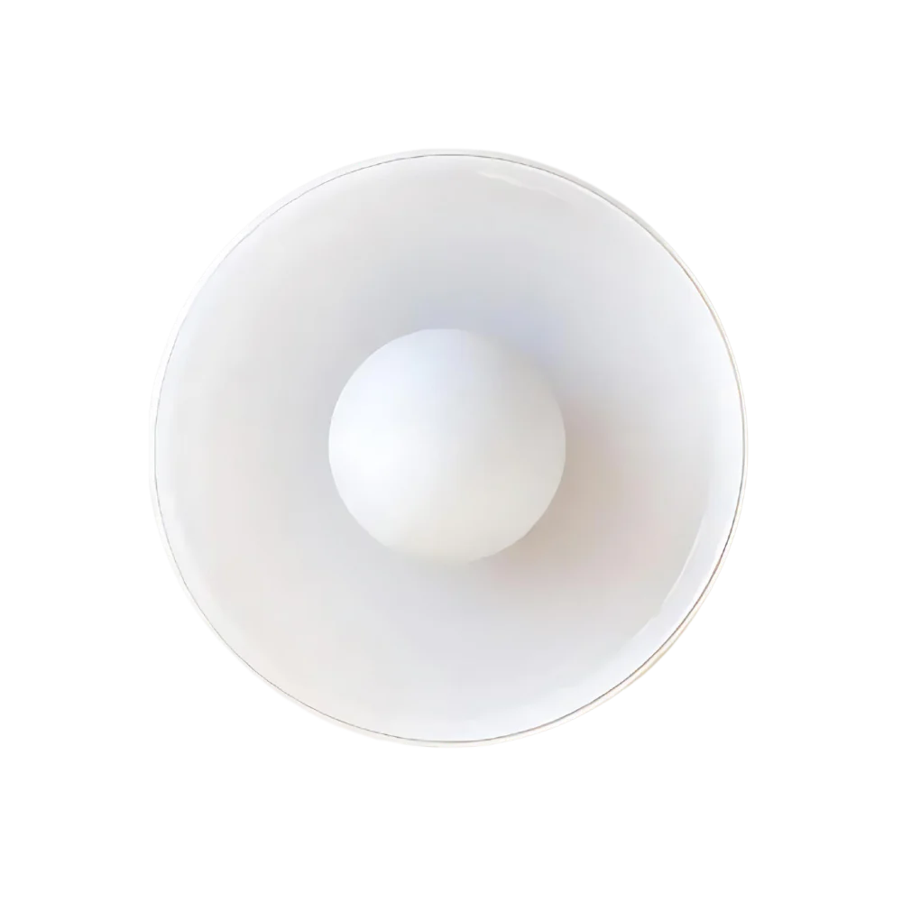 Scandinavian Glass Disc Ceiling Light With Flush Mount Design