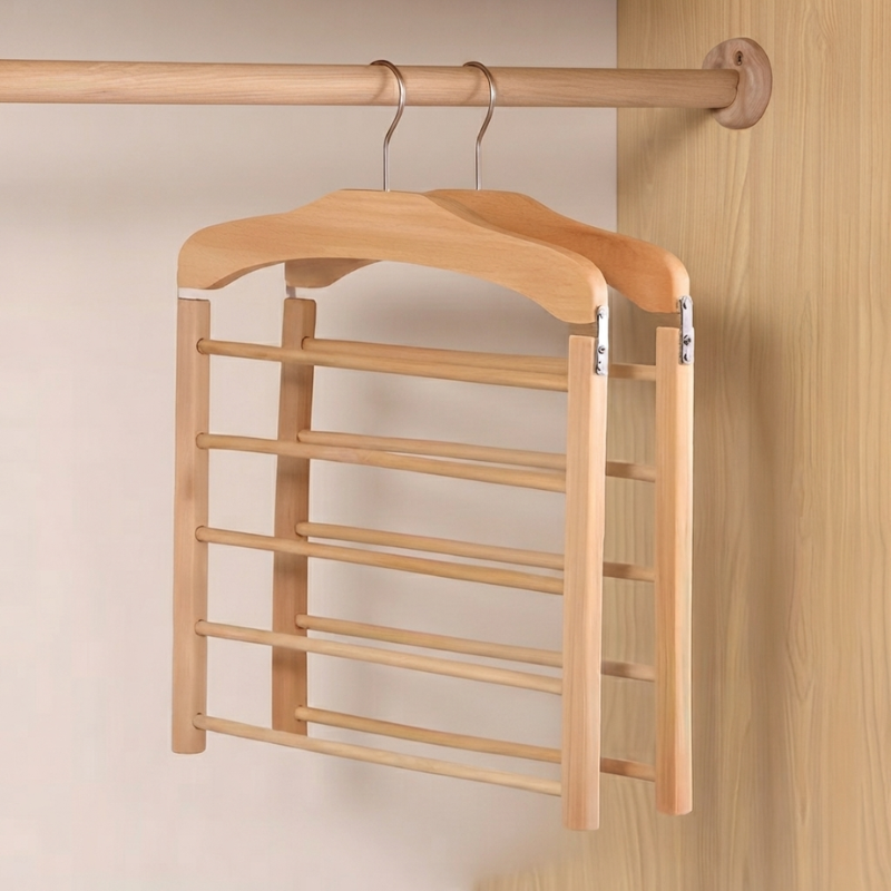 Multi Pants Hanger 5 Bar Rotating Hook, Space-Saving Hanger
