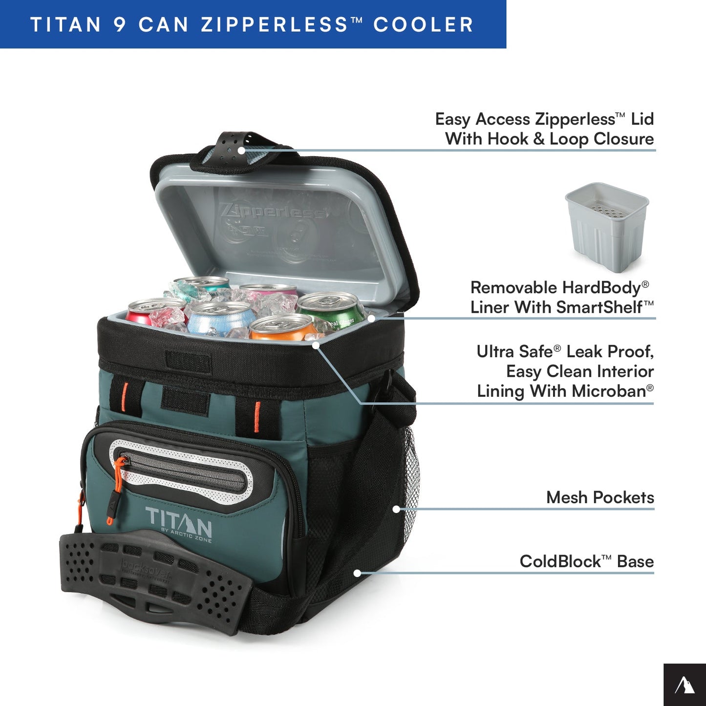 9 Can Zipperless HardBody® Cooler