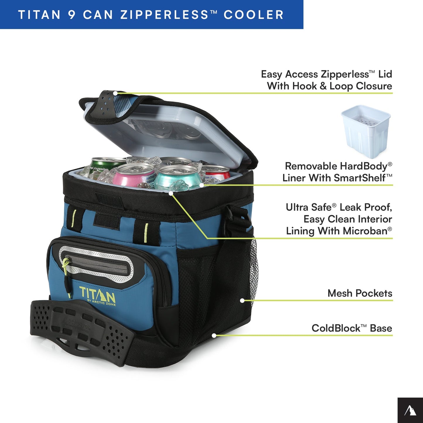 9 Can Zipperless HardBody® Cooler