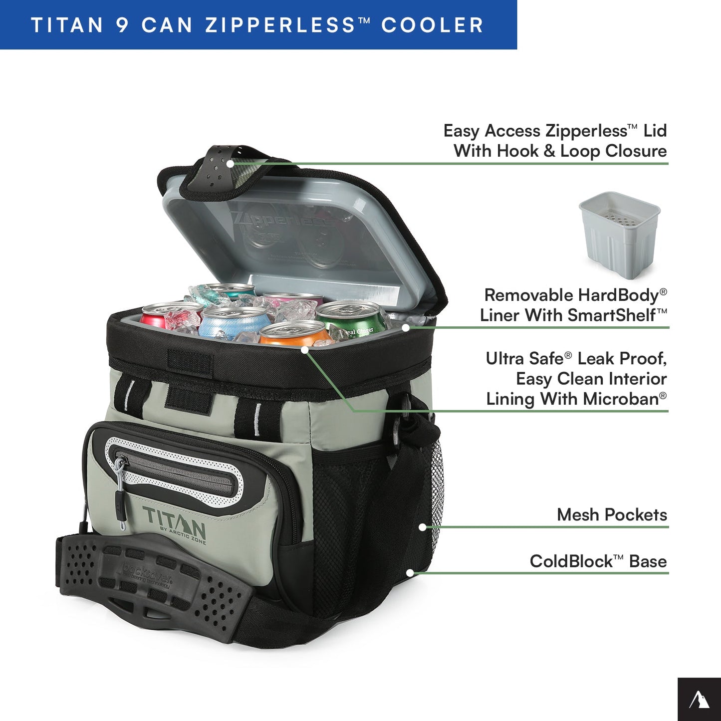 9 Can Zipperless HardBody® Cooler