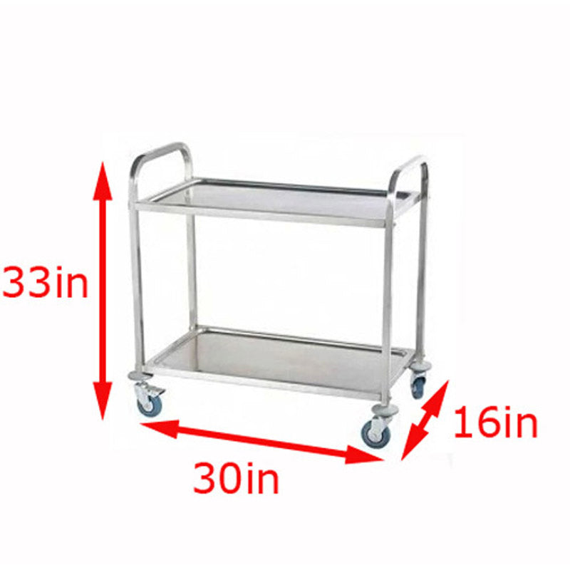2-Shelf Stainless Steel Utility Cart