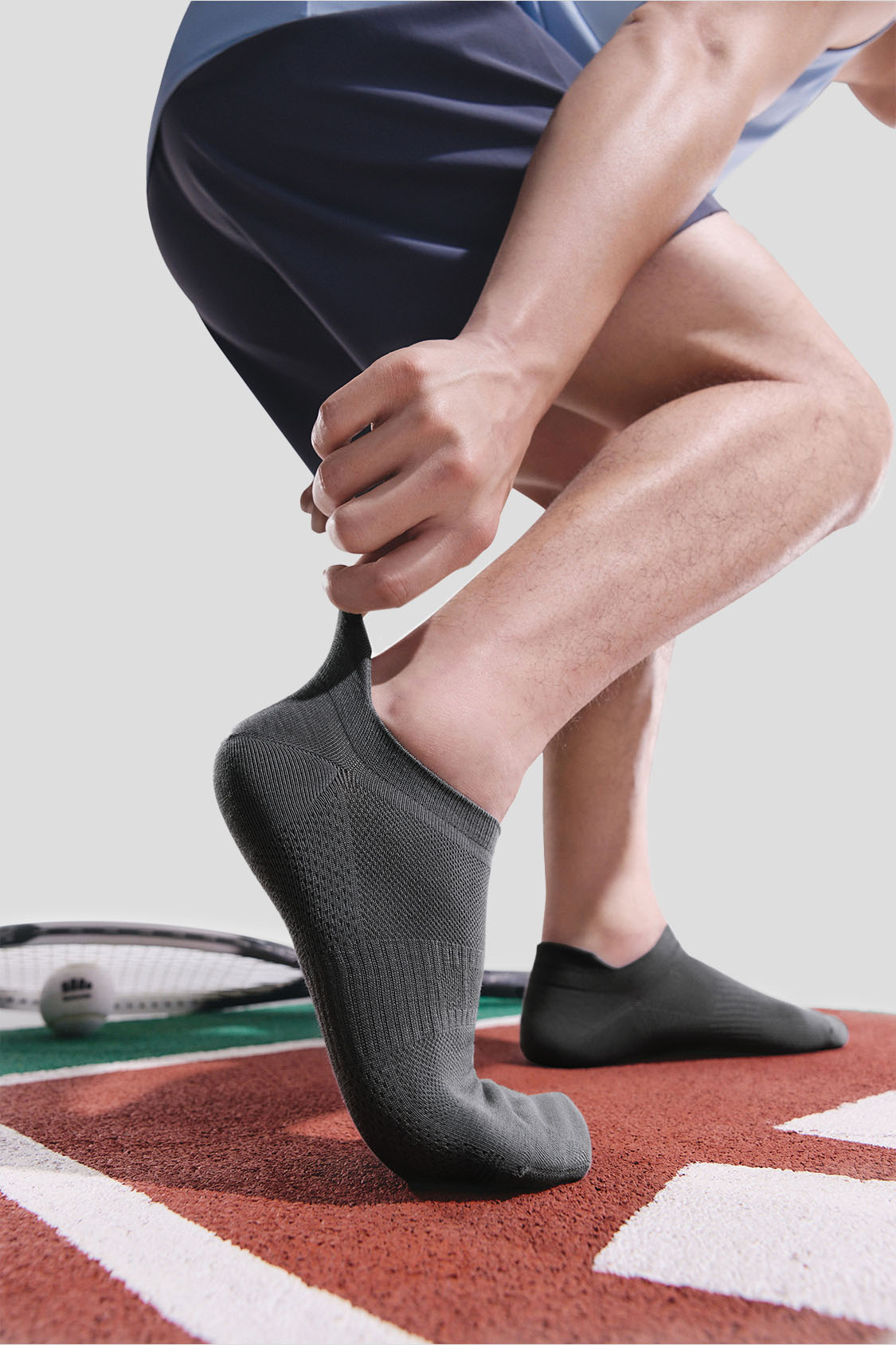 Men's Breathable Odor-Control Ankle Socks 4-Pack AF008