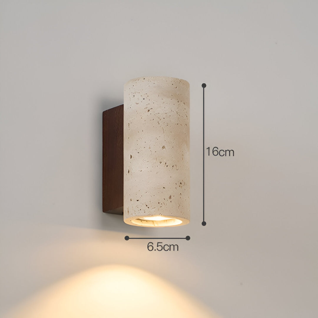 Japandi Travertine Wall Light LED Light With Up And Down Glow
