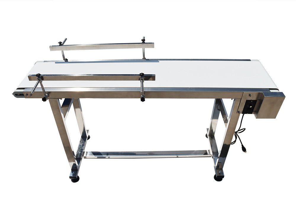 110V 1.5m PU Conveyor Double Guardrail 30cm