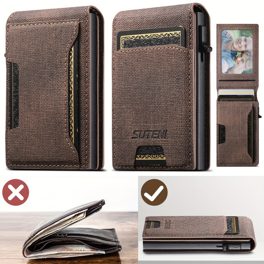 Push-Out Card Holder Wallet, Large Capacity TJR7L4D