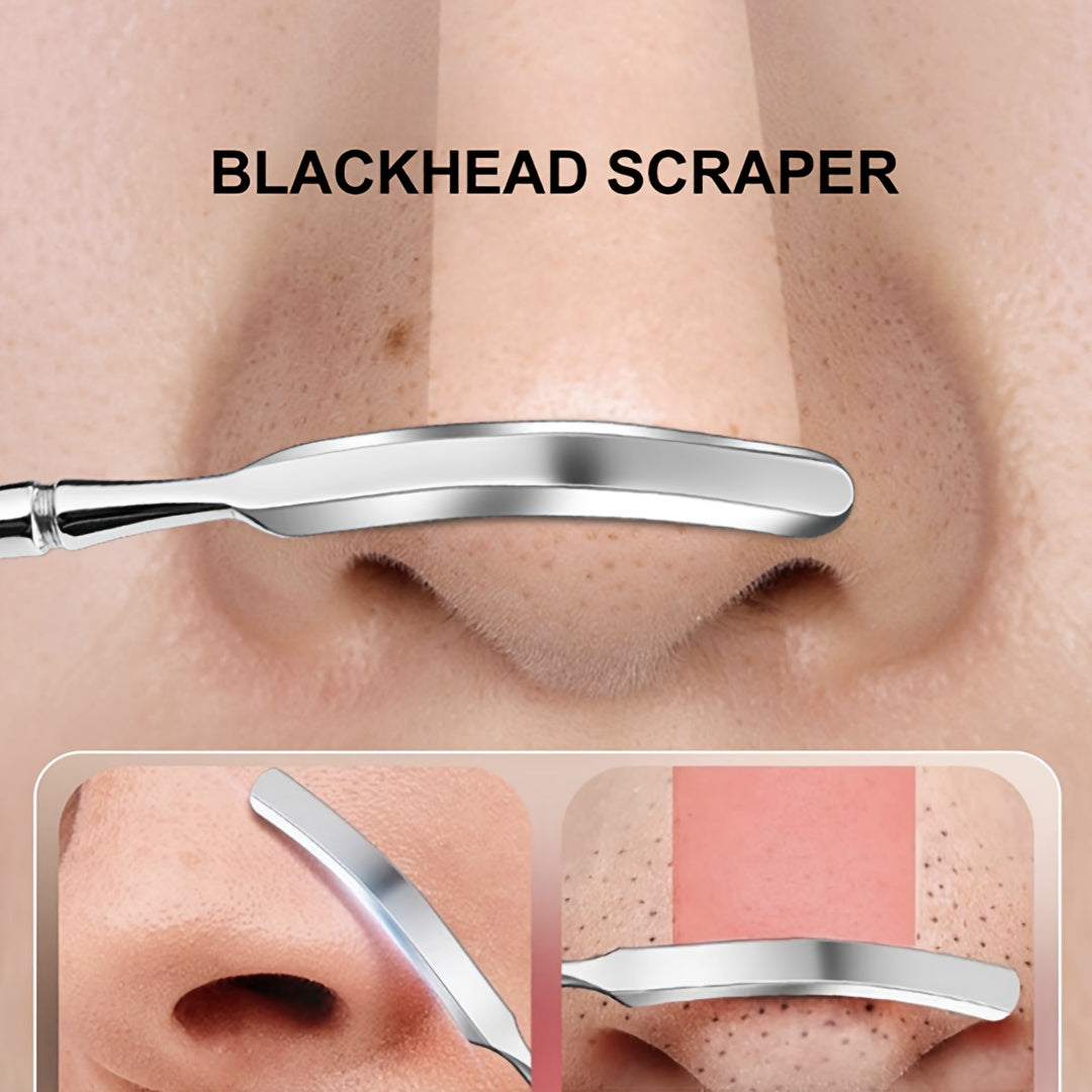 Stainless Steel Blackhead Scraper, Leather Set TJR6L7P
