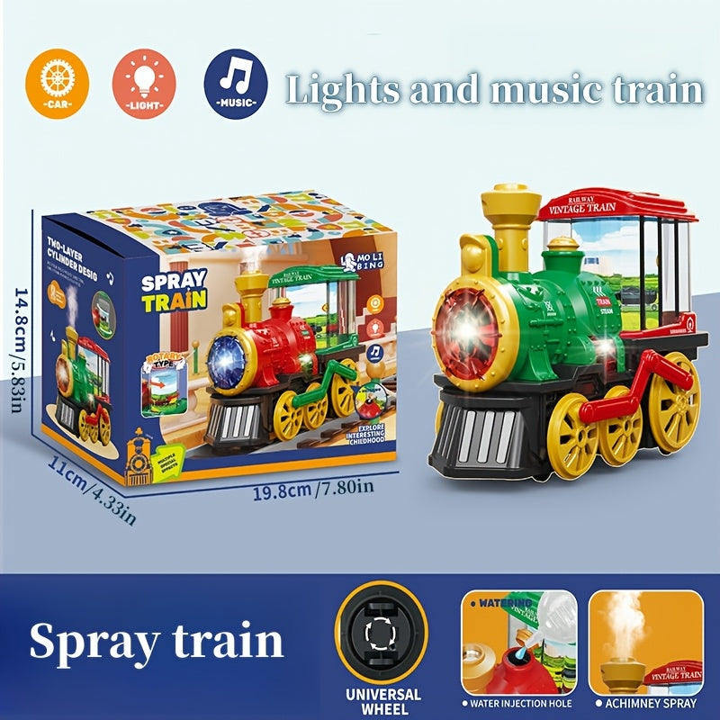 Green Light Music Spray Train, Electric Toy TJR6D8P