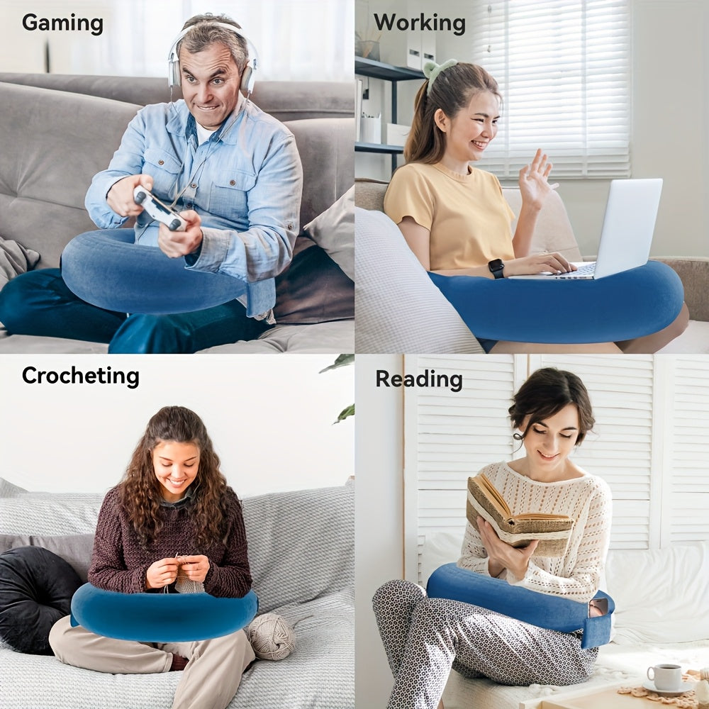 Ergonomic Lap Pillow with Arm Rest for BedSofaFloor-1B0T