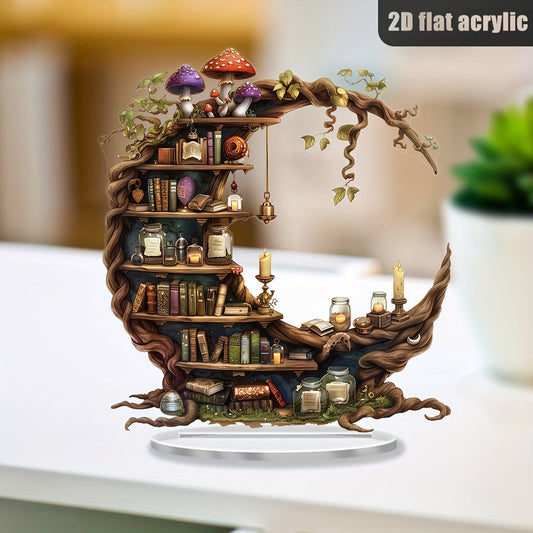 Crescent Bookshelf Sculpture- HMT25BS