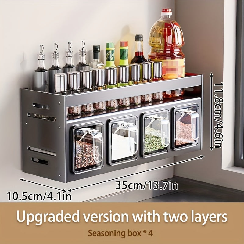 Wall Mounted Spice Rack Organizer- HMT24SR