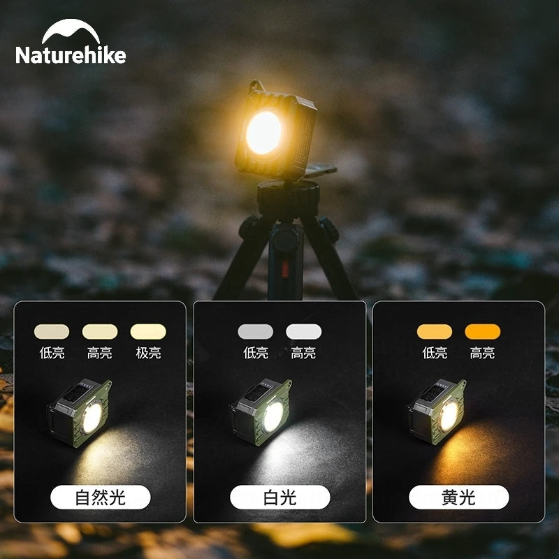 Naturehike GLOW MINI Backpack Light Portable Flashlight Hanging Light Waterproof Rechargeable 1100mAh Adjustable Strap Clip Lamp