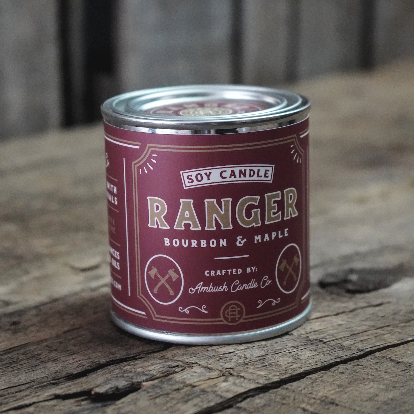 Ranger | Bourbon + Maple 8oz Soy Candle