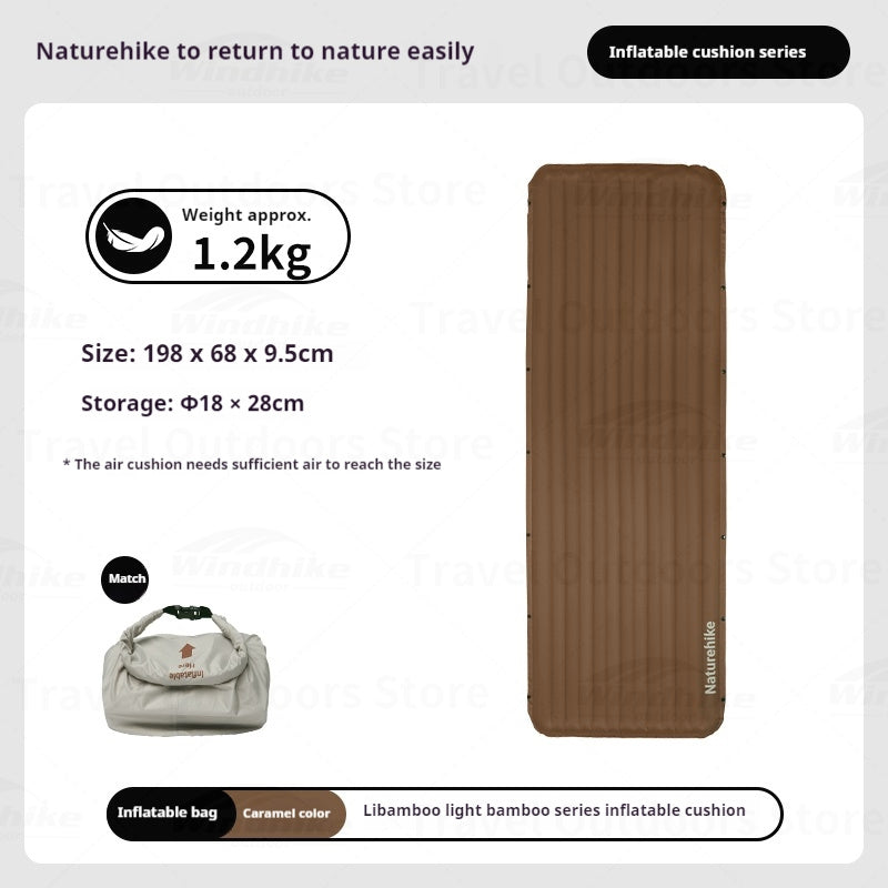 Naturehike Inflatable Cushion Series Inflatable Mat Splicing Sleeping Pad 2 Different Style Camping TPU Thickened 9.5cm Outdoor Bed Air Mattress