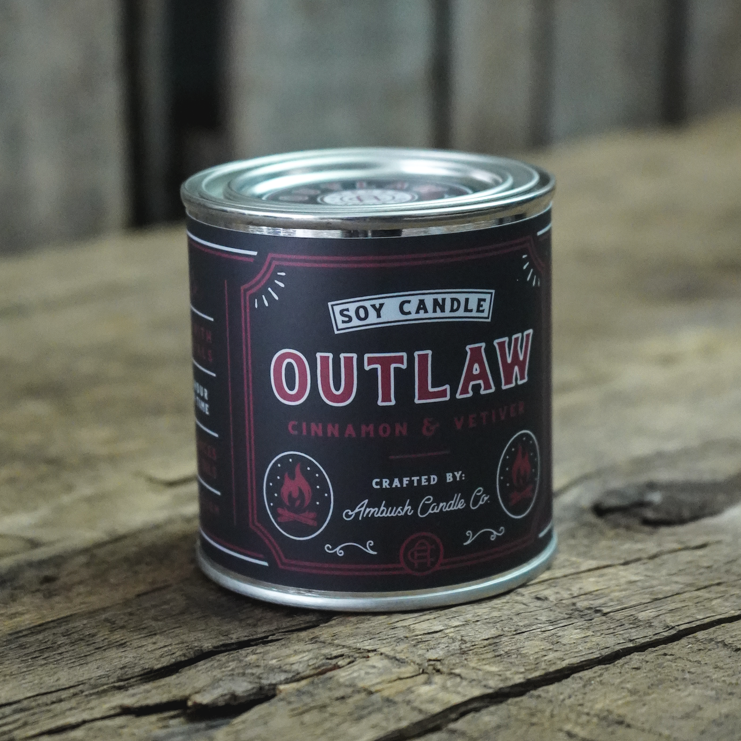 Outlaw | Cinnamon + Vetiver 8oz Soy Candle