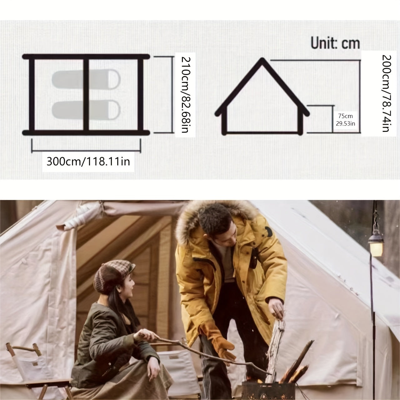 6Person Inflatable Camping Tent  Easy Setup AllSeason Shelter-UFFB