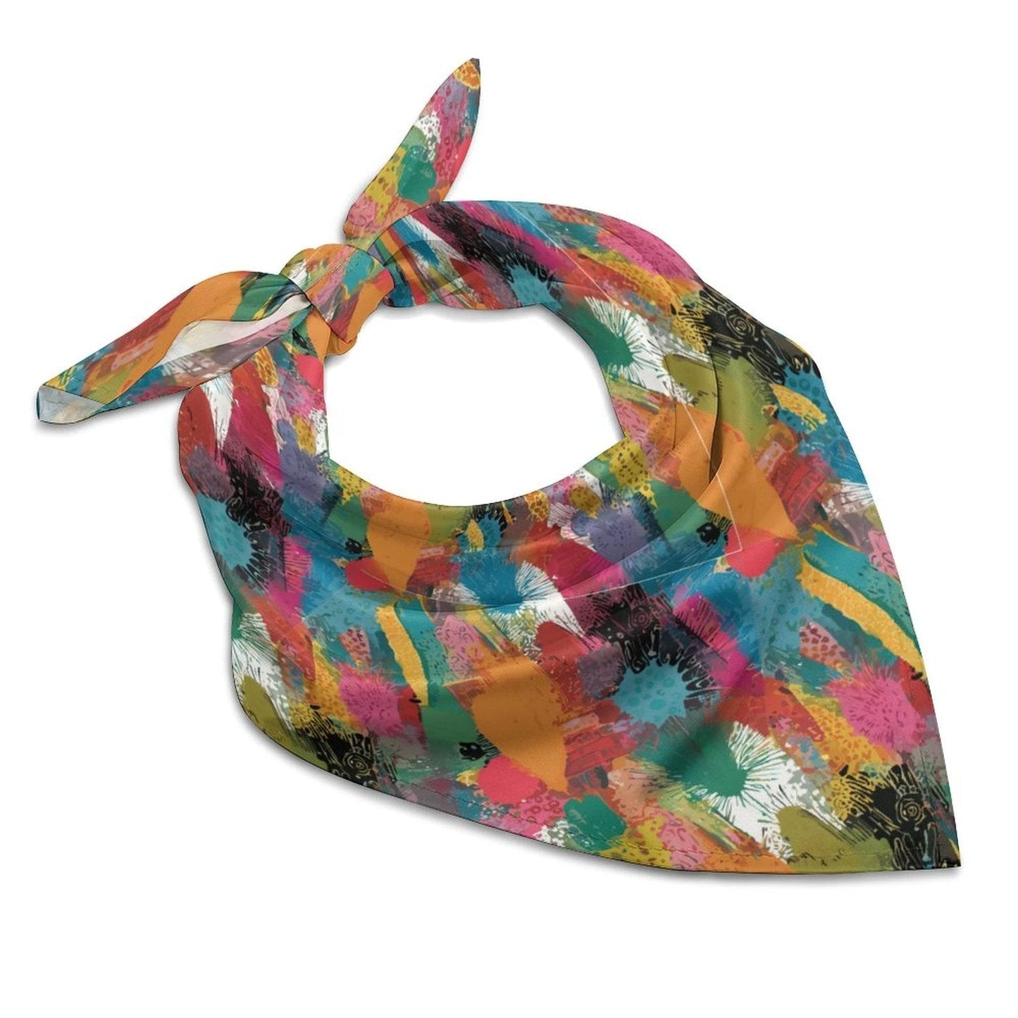 Square Printed Scarves with Skin-friendly Imitated Silk