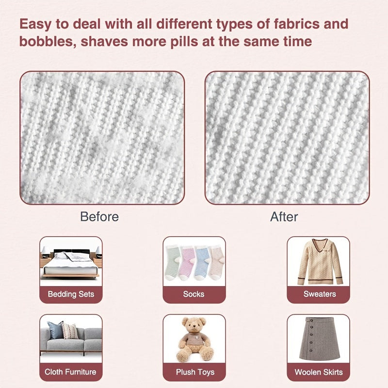 USB Rechargeable Lint Eraser  Portable Fabric Shaver-4Z1O