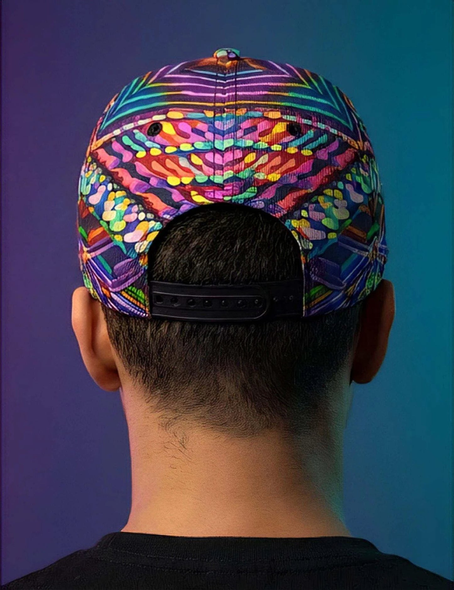 Vegas Gems "Big Dreamer" Snapback - High-Roller Neon Print Baseball Cap for Bold Entrepreneurs & Travelers