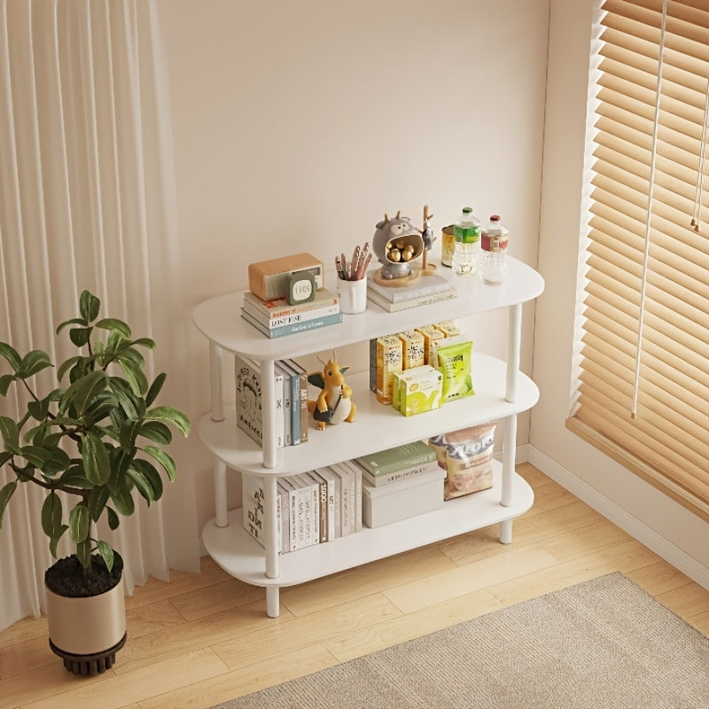 Modern White Wooden Tiered Shelf - FHU3