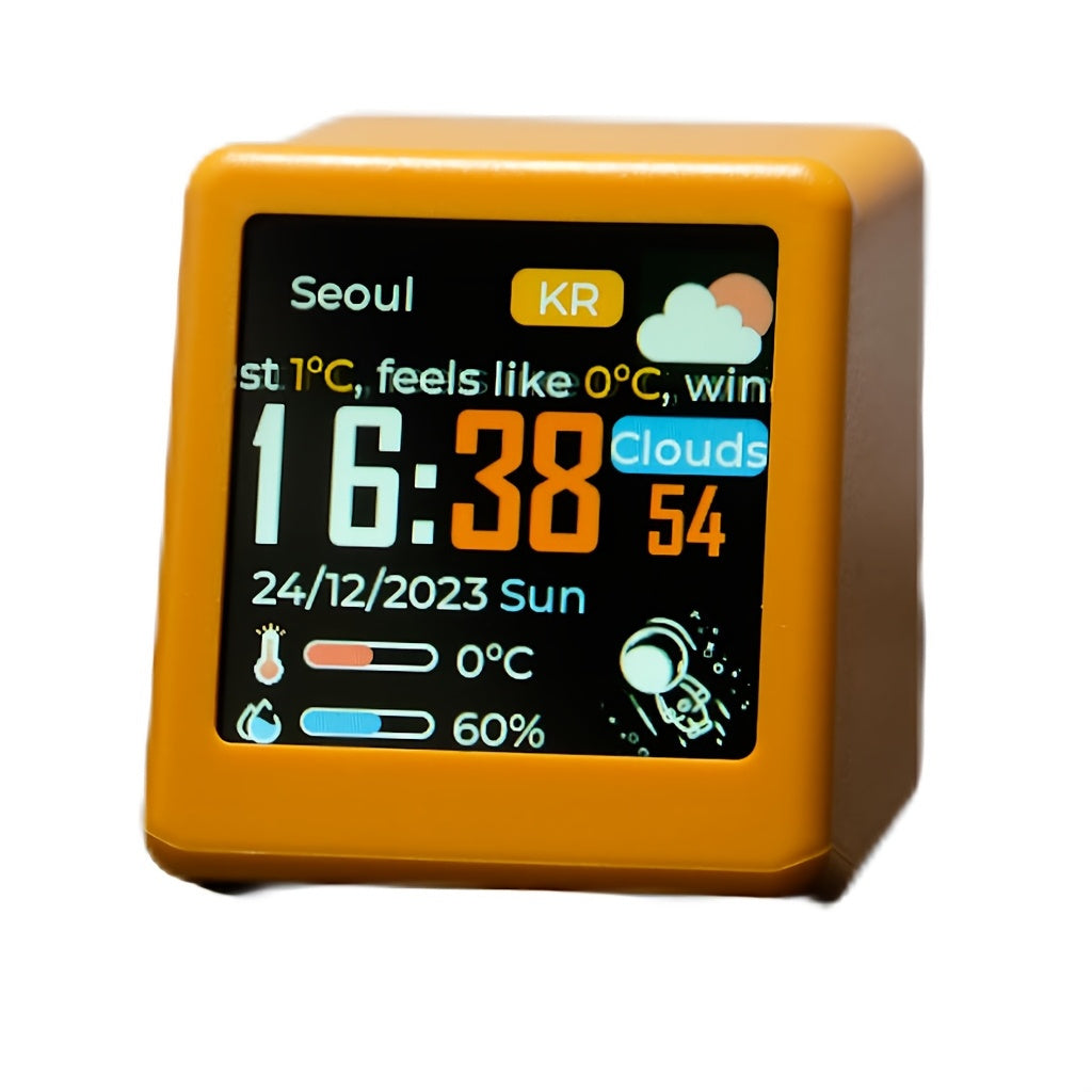 New Year Gift Mini Animation Weather Clock, Multifunctional TJR3M7J