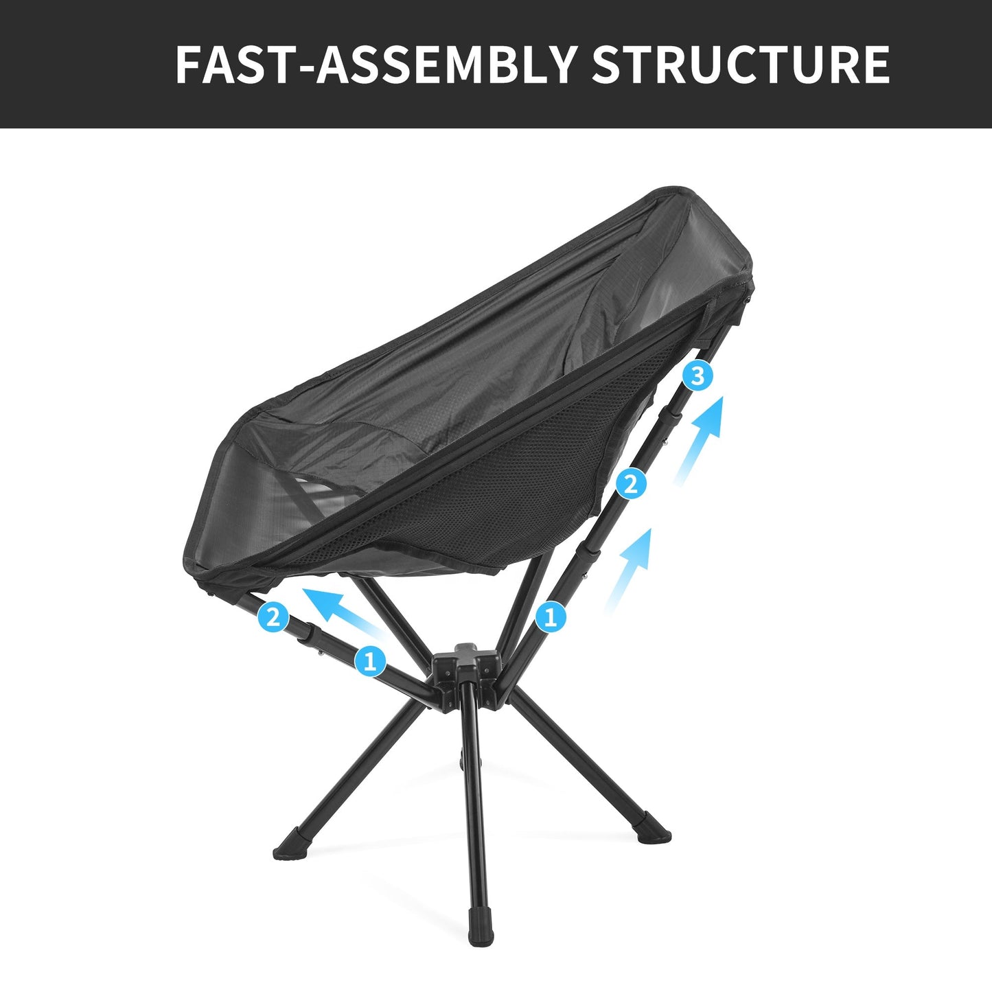 Naturehike STELLALUNA Series L03 Fast Build Portable Ultralight Outdoor Folding Moon Camping Hiking Fishing Foldable Chair Heavy Duty Nature Hike
