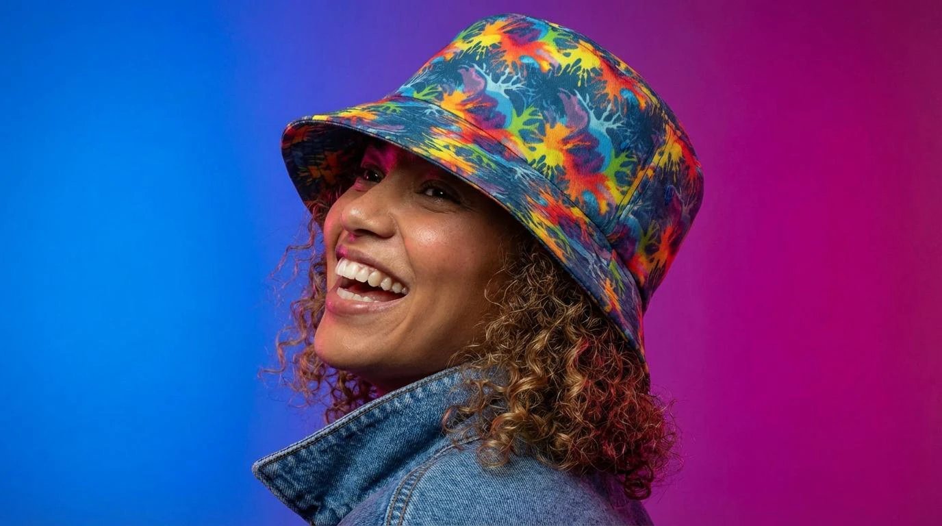 Neon Anemone AOP Bucket Hat | Electric Reef Print S–L