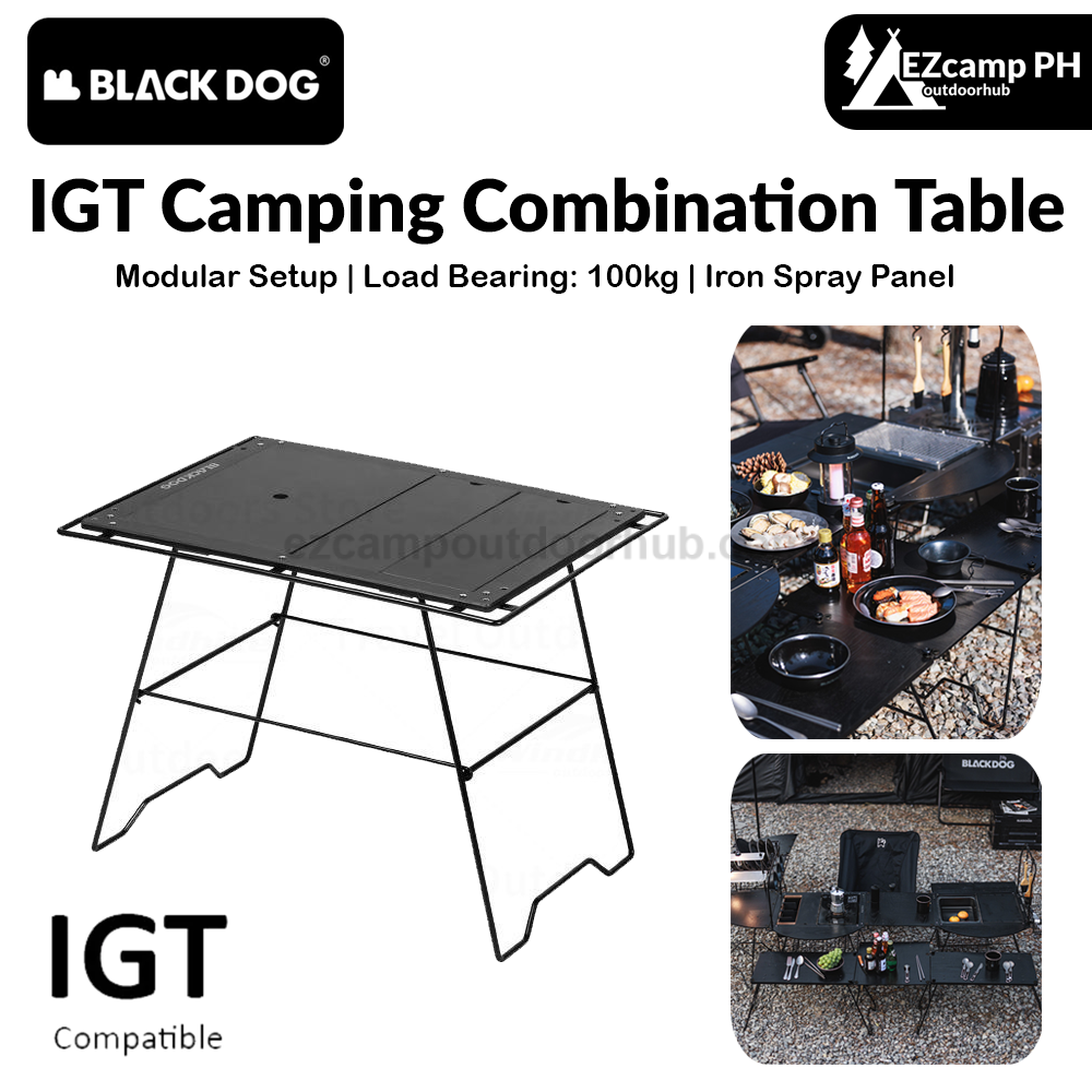 BLACKDOG IGT Camping Combination Table Modular Multi-setting Folding Table Outdoor BBQ Picnic Table Shelf With Storage Bag Load Bearing Up To 100kg