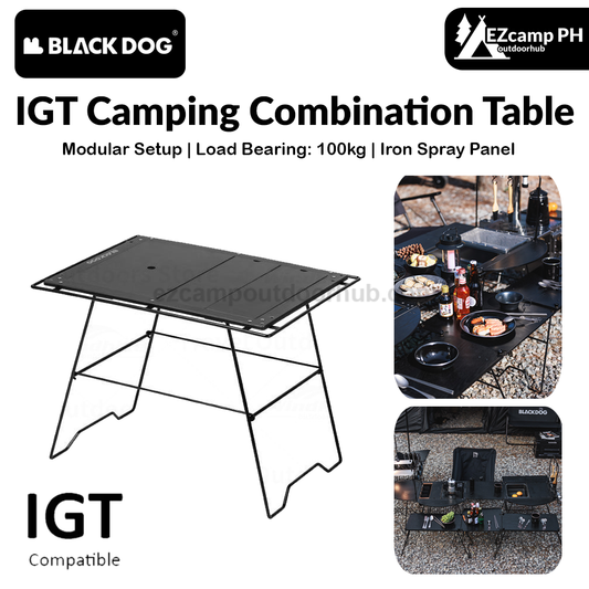 BLACKDOG IGT Camping Combination Table Modular Multi-setting Folding Table Outdoor BBQ Picnic Table Shelf With Storage Bag Load Bearing Up To 100kg