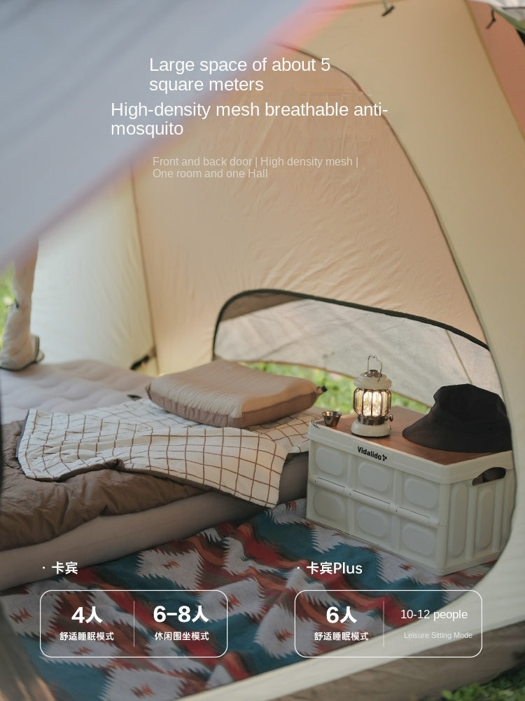 Vidalido CABIN PLUS Series Automatic Cabin Style Tent Portable Lightweight Folding for 4-6 Person Family Shed Leisure Quick Opening Sunshade Tent