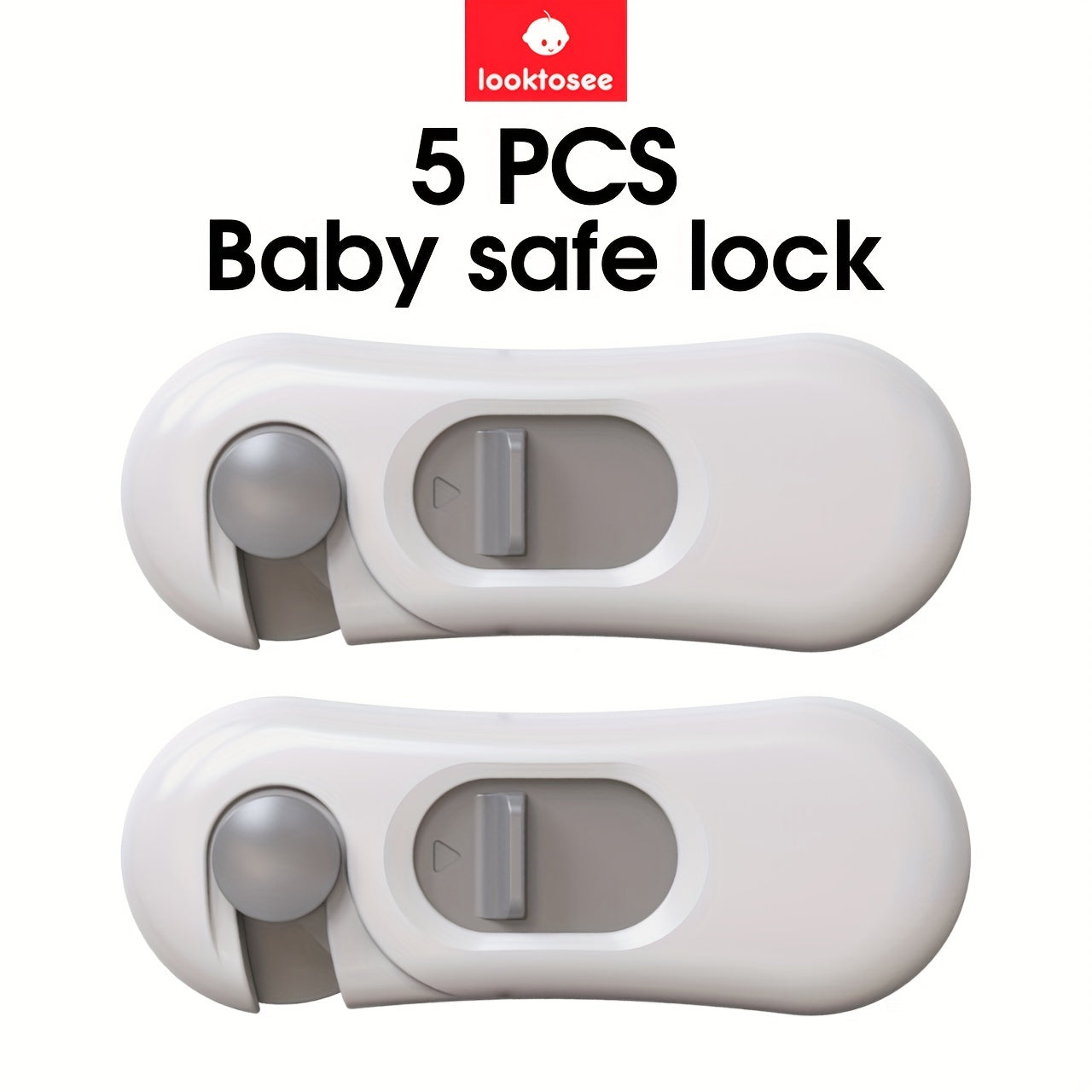 5pcs Safety Cabinet Locks, No-Drill Childproofing TJR2V7L