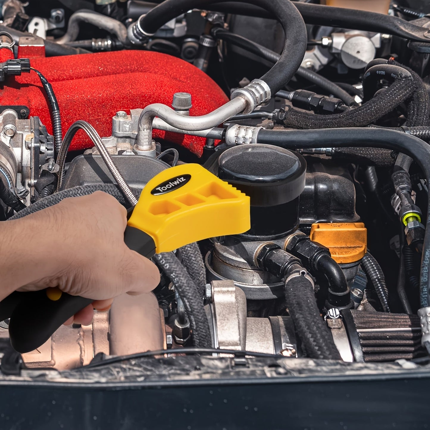 Versatile Adjustable Rubber Strap Wrench for Auto & Home TJR8W7P