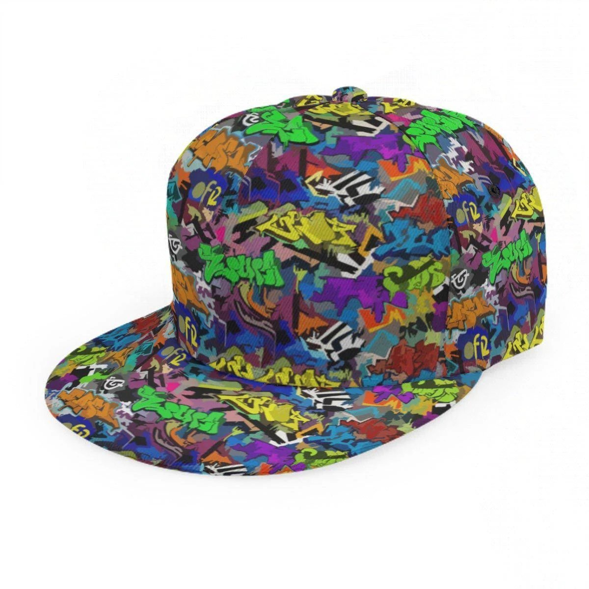 Urban Legend Graffiti Snapback - All-Over Print Flat Brim Hat for Hypebeasts, Skaters & Streetwear Collectors