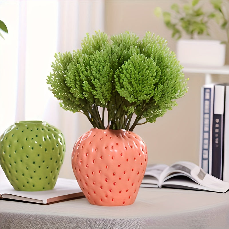 Handmade Nordic Style Elegant Raspberry Resin Vase - SIC9